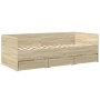 Tumbona con cajones madera ingeniería roble Sonoma 90x200 cm de vidaXL, Camas y somieres - Ref: Foro24-3280820, Precio: 197,3...