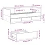 Sunbed with drawers made of Sonoma oak engineered wood 90x200 cm by vidaXL, Beds and slatted bases - Ref: Foro24-3280820, Pri...