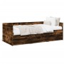 Tumbona con cajones madera ingeniería roble ahumado 75x190 cm de vidaXL, Camas y somieres - Ref: Foro24-3280836, Precio: 148,...