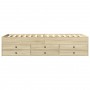 Tumbona con cajones madera ingeniería roble Sonoma 90x190 cm de vidaXL, Camas y somieres - Ref: Foro24-3280883, Precio: 165,6...