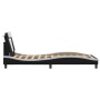 Estructura de cama con cabecero cuero sintético negro y blanco de vidaXL, Camas y somieres - Ref: Foro24-3208080, Precio: 126...
