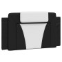 Estructura de cama con cabecero cuero sintético negro y blanco de vidaXL, Camas y somieres - Ref: Foro24-3208080, Precio: 126...