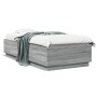 Estructura cama con luces LED madera gris Sonoma 100x200 cm de vidaXL, Camas y somieres - Ref: Foro24-3209630, Precio: 140,11...