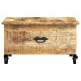 Mesa de centro de madera de mango rugosa 70x70x40 cm en Mesas de centro | Comprar online en Foru.es