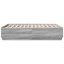 Estructura de cama madera de ingeniería gris Sonoma 120x190 cm de vidaXL, Camas y somieres - Ref: Foro24-3209749, Precio: 141...