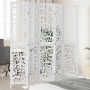 Biombo separador de 5 paneles madera maciza Paulownia blanco de vidaXL, Divisores de ambientes - Ref: Foro24-358743, Precio: ...