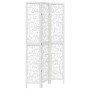 Biombo separador de 3 paneles madera maciza Paulownia blanco de vidaXL, Divisores de ambientes - Ref: Foro24-358736, Precio: ...