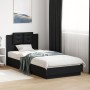 Estructura cama con cabecero madera ingeniería negro 90x200 cm de vidaXL, Camas y somieres - Ref: Foro24-3209941, Precio: 151...