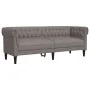 Sofá Chesterfield de 3 plazas tela gris taupe de vidaXL, Sofás - Ref: Foro24-372561, Precio: 316,57 €, Descuento: %