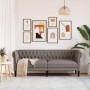 Sofá Chesterfield de 3 plazas tela gris taupe de vidaXL, Sofás - Ref: Foro24-372561, Precio: 322,03 €, Descuento: %