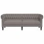 Sofá Chesterfield de 3 plazas tela gris taupe de vidaXL, Sofás - Ref: Foro24-372561, Precio: 316,57 €, Descuento: %