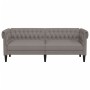 Sofá Chesterfield de 3 plazas tela gris taupe de vidaXL, Sofás - Ref: Foro24-372561, Precio: 322,03 €, Descuento: %