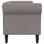 Sofá Chesterfield de 3 plazas tela gris taupe de vidaXL, Sofás - Ref: Foro24-372561, Precio: 316,57 €, Descuento: %