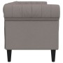 Sofá Chesterfield de 3 plazas tela gris taupe de vidaXL, Sofás - Ref: Foro24-372561, Precio: 322,03 €, Descuento: %