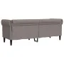 Sofá Chesterfield de 3 plazas tela gris taupe de vidaXL, Sofás - Ref: Foro24-372561, Precio: 316,57 €, Descuento: %