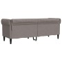 Sofá Chesterfield de 3 plazas tela gris taupe de vidaXL, Sofás - Ref: Foro24-372561, Precio: 322,03 €, Descuento: %