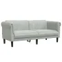 Sofá de 2 plazas terciopelo gris claro by vidaXL, Sofas - Ref: Foro24-372575, Price: 247,76 €, Discount: %