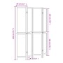 Biombo separador de 4 paneles madera paulownia marrón oscuro de vidaXL, Divisores de ambientes - Ref: Foro24-358659, Precio: ...