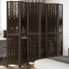 Biombo separador de 6 paneles madera paulownia marrón oscuro by vidaXL, Room dividers - Ref: Foro24-358667, Price: 144,73 €, ...