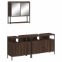 Set de muebles baño 3 pzas madera contrachapada roble marrón de vidaXL, Muebles de baño - Ref: Foro24-3214669, Precio: 149,75...