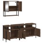 Set de muebles baño 3 pzas madera contrachapada roble marrón de vidaXL, Muebles de baño - Ref: Foro24-3214669, Precio: 149,75...