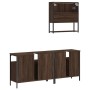 Set de muebles baño 3 pzas madera contrachapada roble marrón de vidaXL, Muebles de baño - Ref: Foro24-3214669, Precio: 149,75...