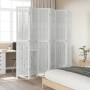 Biombo separador de 6 paneles madera maciza Paulownia blanco de vidaXL, Divisores de ambientes - Ref: Foro24-358684, Precio: ...