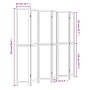 Biombo separador de 6 paneles madera maciza Paulownia blanco de vidaXL, Divisores de ambientes - Ref: Foro24-358684, Precio: ...