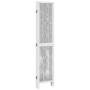 Biombo separador de 5 paneles madera maciza Paulownia blanco de vidaXL, Divisores de ambientes - Ref: Foro24-358678, Precio: ...