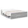 Cama con cajones madera ingeniería gris Sonoma 120x190 cm de vidaXL, Camas y somieres - Ref: Foro24-3280326, Precio: 138,74 €...