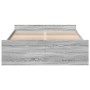 Cama con cajones madera ingeniería gris Sonoma 120x190 cm de vidaXL, Camas y somieres - Ref: Foro24-3280326, Precio: 138,74 €...