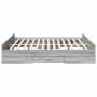 Cama con cajones madera ingeniería gris Sonoma 180x200 cm de vidaXL, Camas y somieres - Ref: Foro24-3280277, Precio: 164,89 €...
