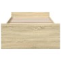 Cama con cajones madera ingeniería roble Sonoma 100x200 cm de vidaXL, Camas y somieres - Ref: Foro24-3280330, Precio: 116,78 ...