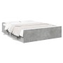 Cama con cajones madera ingeniería gris hormigón 160x200 cm de vidaXL, Camas y somieres - Ref: Foro24-3280282, Precio: 152,74...