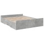Cama con cajones madera ingeniería gris hormigón 160x200 cm de vidaXL, Camas y somieres - Ref: Foro24-3280282, Precio: 152,74...