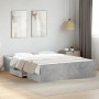 Cama con cajones madera ingeniería gris hormigón 160x200 cm de vidaXL, Camas y somieres - Ref: Foro24-3280282, Precio: 152,74...
