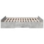 Cama con cajones madera ingeniería gris hormigón 160x200 cm de vidaXL, Camas y somieres - Ref: Foro24-3280282, Precio: 152,74...