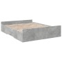 Cama con cajones madera ingeniería gris hormigón 160x200 cm de vidaXL, Camas y somieres - Ref: Foro24-3280282, Precio: 152,74...