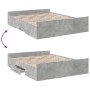Cama con cajones madera ingeniería gris hormigón 160x200 cm de vidaXL, Camas y somieres - Ref: Foro24-3280282, Precio: 152,74...