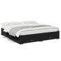 Estructura cama con cajones madera ingeniería negra 180x200 cm de vidaXL, Camas y somieres - Ref: Foro24-3280364, Precio: 186...