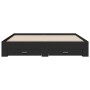 Estructura cama con cajones madera ingeniería negra 180x200 cm de vidaXL, Camas y somieres - Ref: Foro24-3280364, Precio: 186...