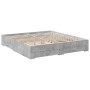 Cama con cajones madera ingeniería gris hormigón 180x200 cm de vidaXL, Camas y somieres - Ref: Foro24-3280366, Precio: 210,98...