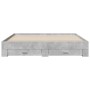 Cama con cajones madera ingeniería gris hormigón 180x200 cm de vidaXL, Camas y somieres - Ref: Foro24-3280366, Precio: 210,98...