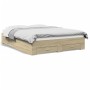 Cama con cajones madera ingeniería roble Sonoma 150x200 cm de vidaXL, Camas y somieres - Ref: Foro24-3280379, Precio: 196,27 ...