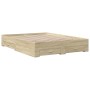 Cama con cajones madera ingeniería roble Sonoma 150x200 cm de vidaXL, Camas y somieres - Ref: Foro24-3280379, Precio: 196,27 ...