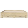 Cama con cajones madera ingeniería roble Sonoma 150x200 cm de vidaXL, Camas y somieres - Ref: Foro24-3280379, Precio: 196,27 ...