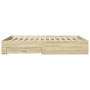 Cama con cajones madera ingeniería roble Sonoma 150x200 cm de vidaXL, Camas y somieres - Ref: Foro24-3280379, Precio: 196,27 ...