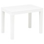 Mesa de jardín con 2 bancos plástico blanco de vidaXL, Conjuntos de jardín - Ref: Foro24-48777, Precio: 87,59 €, Descuento: %