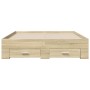 Cama con cajones madera ingeniería roble Sonoma 120x200 cm de vidaXL, Camas y somieres - Ref: Foro24-3280393, Precio: 184,37 ...