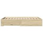 Cama con cajones madera ingeniería roble Sonoma 120x200 cm de vidaXL, Camas y somieres - Ref: Foro24-3280393, Precio: 184,37 ...